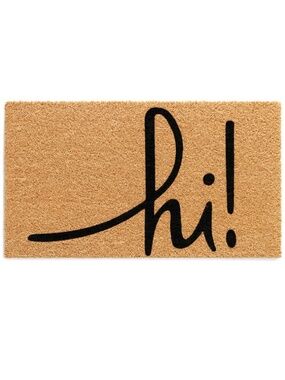 NEW Theodore Magnus "hi" Welcome Front COIR Door Mat Cottage Core DOORMATS